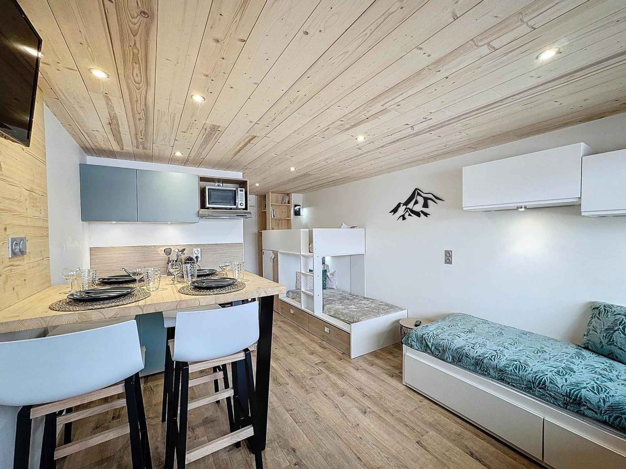 Studio Cosy 4 Pers, Balcon Sud, Pied Des Pistes Et Commerces, Les Menuires - La Croisette - Fr-1-178-360 Apartment Сен-Мартен-дьо-Белвил Екстериор снимка