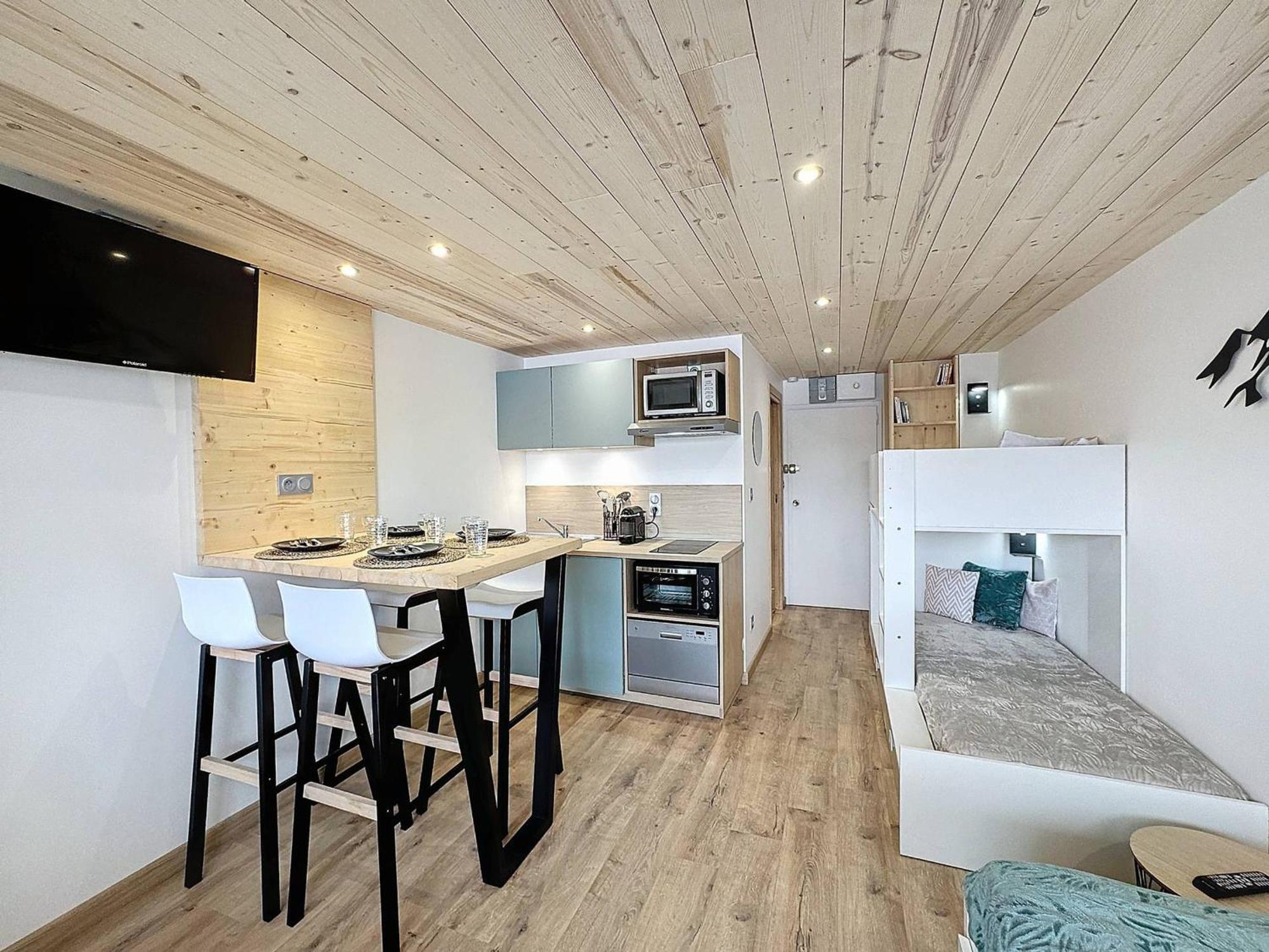 Studio Cosy 4 Pers, Balcon Sud, Pied Des Pistes Et Commerces, Les Menuires - La Croisette - Fr-1-178-360 Apartment Сен-Мартен-дьо-Белвил Екстериор снимка